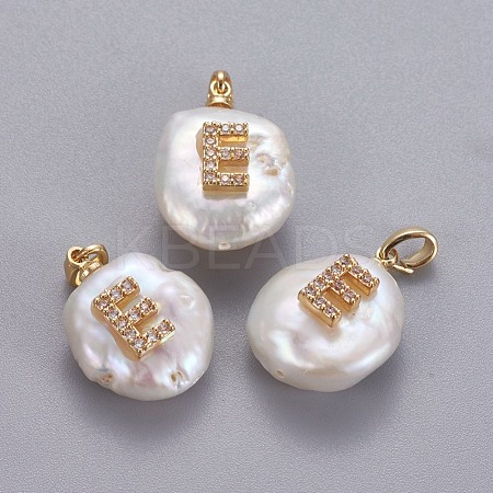 Natural Cultured Freshwater Pearl Pendants KK-L187-A-01E-1