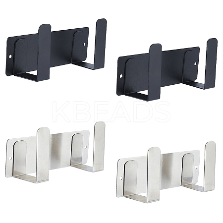 4 Sets 2 Colors Adhesive Wall Mounted Stainless Steel Pot Lid Holders AJEW-FH0004-53-1