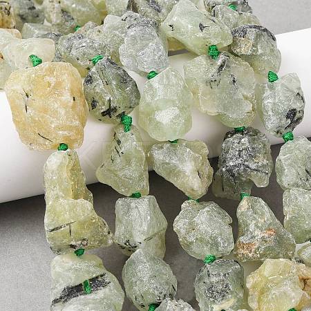 Raw Rough Natural Prehnite Beads Strands LS-G-P528-A05-01A-1