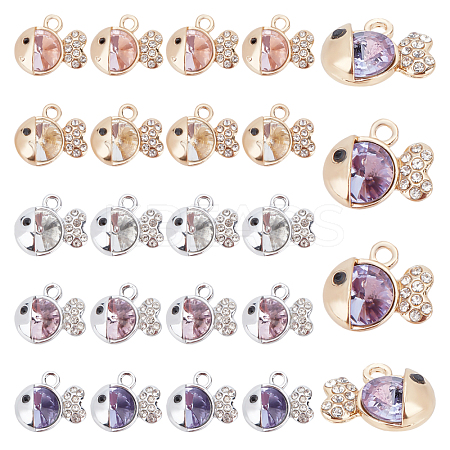 24Pcs 6 Colors Alloy Charms FIND-PH0003-16-1