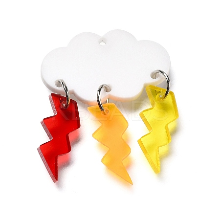 Opaque Acrylic Pendants OACR-L019-03B-1