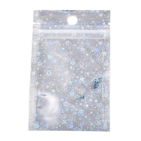 Glitter Holographic Star Plastic Packaging Yin-yang Resealable Bags OPP-N002-02J-1