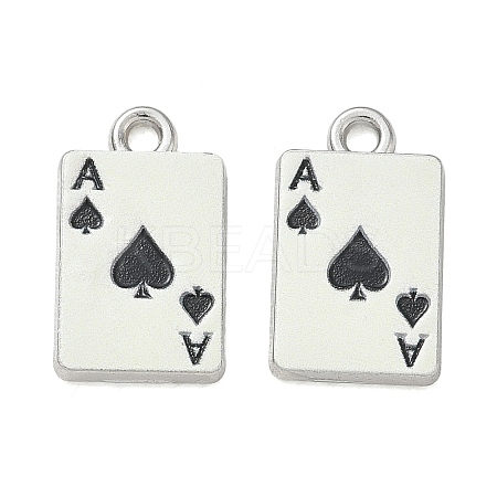 Playing Cards Alloy Enamel Pendants FIND-D044-27P-01-1