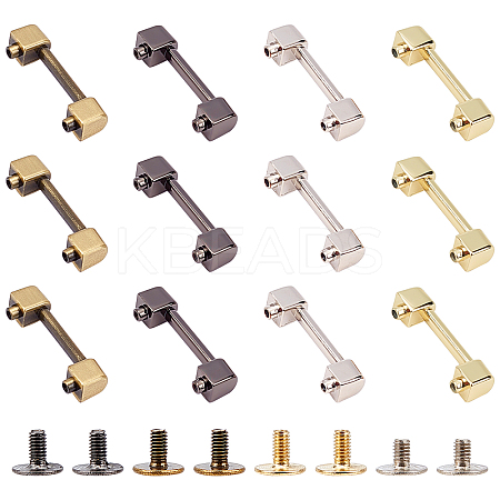 12 Sets 4 Colors Zinc Alloy Bag Connector Anchor Buckles FIND-WR0004-10-1