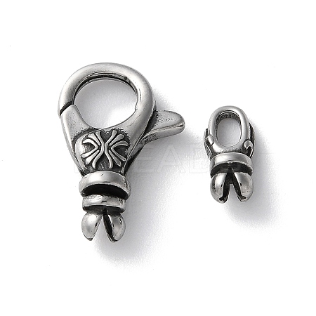 316 Stainless Steel Lobster Claw Clasps Sets STAS-D303-10AS-03-1