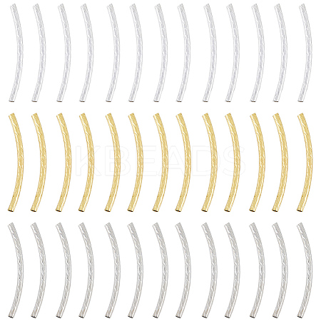 300Pcs 3 Colors Brass Tube Beads KK-PA0001-07-1