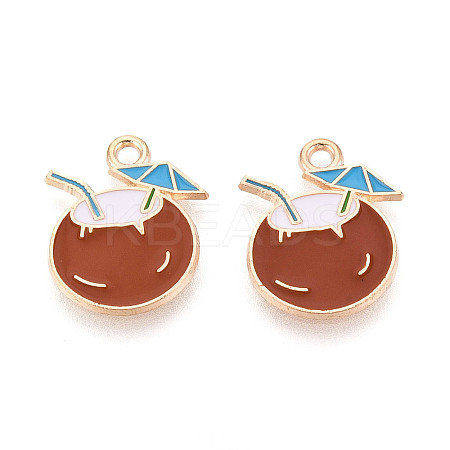 Beach Theme Alloy Enamel Pendants ENAM-T022-33C-1