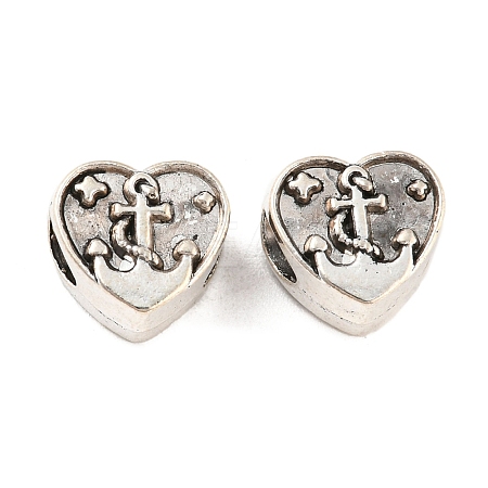 Tibetan Style Alloy European Beadss TIBE-P001-62AS-1