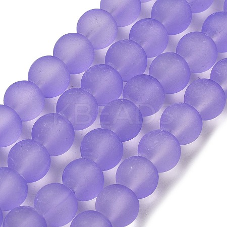 Baking Paint Transparent Glass Bead Strands GLAA-S031-10mm-25-1