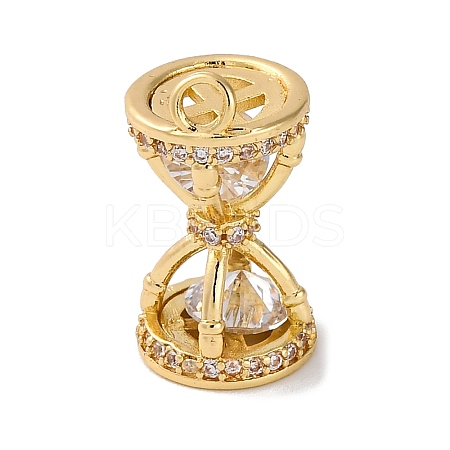 Ion Plating(IP) Brass Micro Pave Cubic Zirconia Pendants KK-U042-04G-1