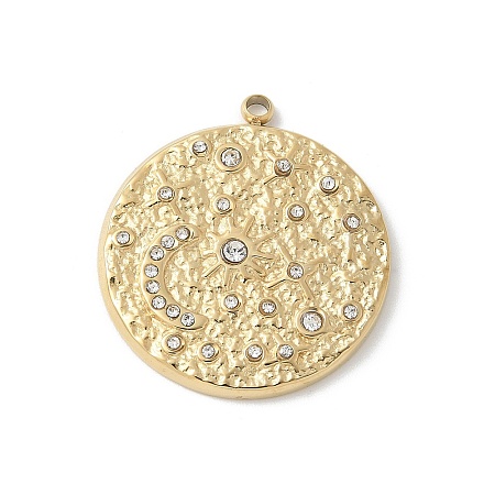 304 Stainless Steel Rhinestone Pendants STAS-Z122-53G-1