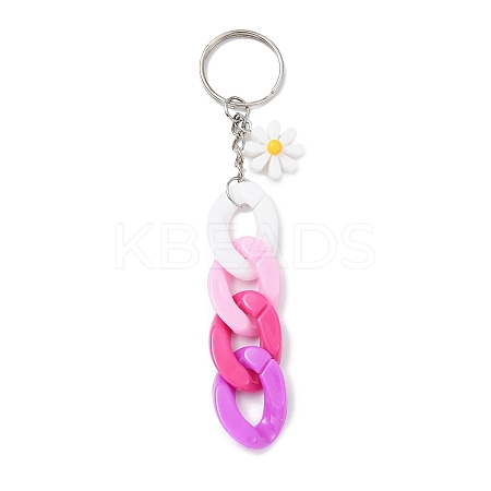 Acrylic Curb Chain Keychain KEYC-JKC00633-01-1