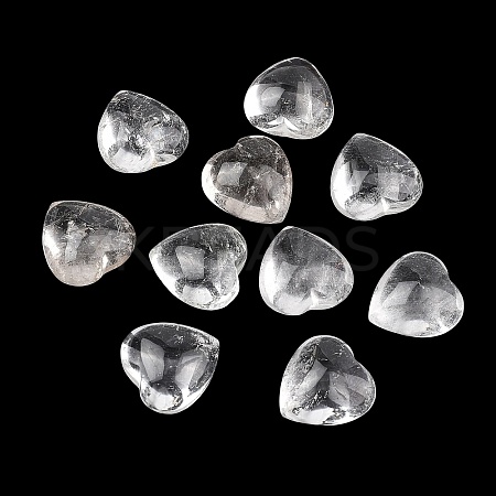 Natural Quartz Crystal Heart Palm Stones G-P609-A02-01-1