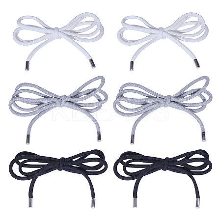 6Pcs 3 Colors Cotton Replacement Drawstring Cords AJEW-CA0004-37-1