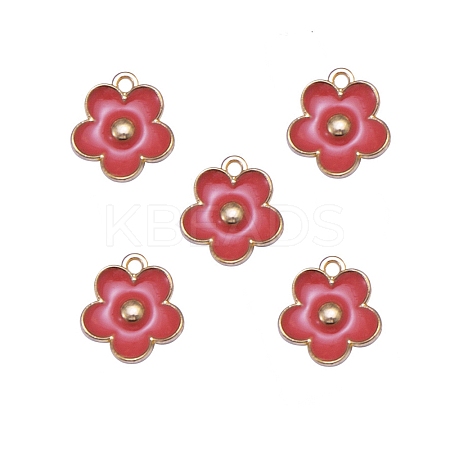 Light Gold Plated Alloy Enamel Charms ENAM-CJC0003-13G-08-1