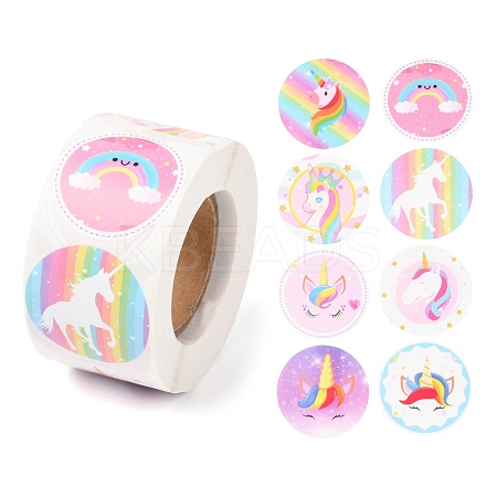 8 Styles Horse Paper Stickers DIY-L051-008-1