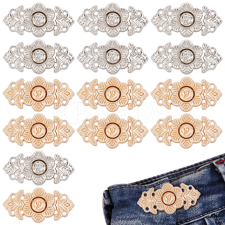 AHADEMAKER 16 Sets 2 Style Alloy Adjustment Waist Tightener Buckle Buttons FIND-GA0002-26-1