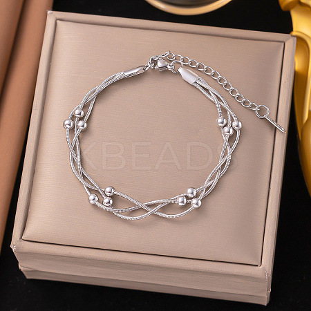 304 Stainless Steel Satellite Chains Bracelets LS-BJEW-Z106-01P-1