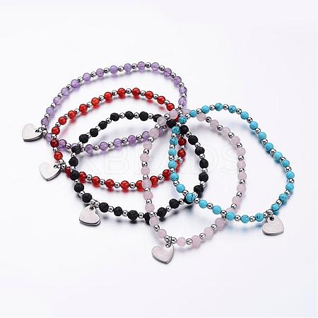 304 Stainless Steel Charm Bracelets BJEW-JB02462-1