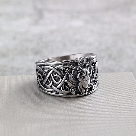 Retro 304 Stainless Steel Finger Rings for Men WGC3F58-01-1