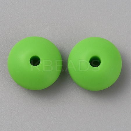 Rondelle Food Grade Eco-Friendly Silicone Beads LS-SIL-WH0002-97C-1