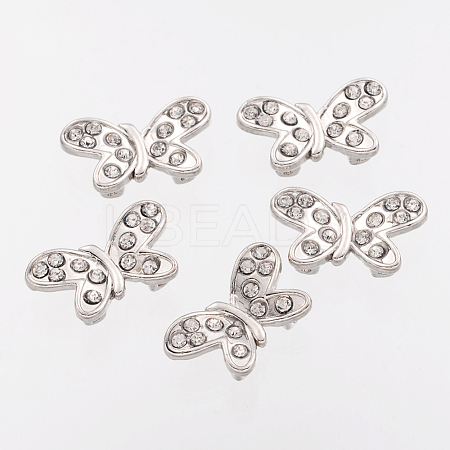 Alloy Rhinestone Multi-Strand Links X-ALRI-H044-1