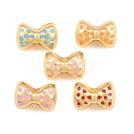Brass Enamel Beads KK-CBA57A9-05G-1