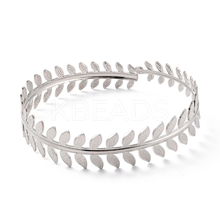 Leaf Upper Arm Cuff Band AJEW-G033-02P-1