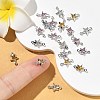 SHEGRACE Brass Pave Cubic Zirconia Star Connector Charms XGRQ2O036-441P-5