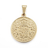 304 Stainless Steel Coin Pendants LS-STAS-F183-01G-A-1