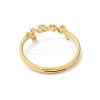 Ion Plating(IP) 304 Stainless Steel Word Adjustable Ring RJEW-L107-030G-3