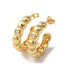 Brass Round Stud Earrings EJEW-F314-07G-1