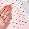 140Pcs 7 Colors Alloy Enamel Buttons FIND-GF0008-28-7