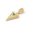 Brass Micro Pave Cubic Zirconia European Dangle Pendants KK-U047-17G-02-2