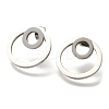 304 Stainless Steel Stud Ring Stud Earrings EJEW-C118-02C-2
