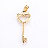 304 Stainless Steel Pendants STAS-H458-16G-2