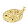 Brass Micro Pave Cubic Zirconia Pendants KK-G517-07G-2