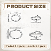 40Pcs 2 Styles 304 Stainless Steel Open Jump Rings STAS-LP0005-48P-2