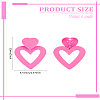 1 Pair Hollow Heart Acrylic Dangle Clip-on Earrings for Women EJEW-LP0001-87-2