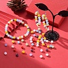 500Pcs 10 Style Opaque Solid Color & Electroplate Glass Beads EGLA-YW0001-20B-8