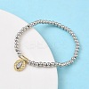 Brass Oval with Jesus Charms Bracelets BJEW-B148-03A-5