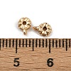 Brass Micro Pave Cubic Zirconia Tube Bails KK-K407-26G-3