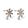 Non-Tarnish 201 Stainless Steel Stud Earring Findings STAS-K241-06P-1