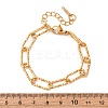 304 Stainless Steel Paperclip Chain Bracelets for Women Men BJEW-A048-01G-5