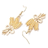 8 Pairs 8 Styles Maple Leaf Alloy Enamel Dangle Earrings EJEW-JE06137-5