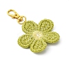 6Pcs 6 Colors Weave Flower Polyester Pendant Decorations X-HJEW-JM02889-5