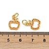 Brass Micro Pave Cubic Zirconia Charms KK-C093-29B-G-3