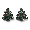 Christmas Tree Polymer Clay Rhinestone Beads CLAY-NH0001-14H-1