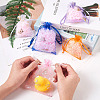 100Pcs 2 Style Gold Stamping Butterfly Rectangle Organza Gift Bags OP-KS0001-01-5