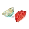 Baking Paint and Golden Metal Enlaced Glass Beads DGLA-T004-17M-2
